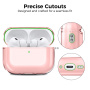 AhaStyle transparentný obal s karabínou pre AirPods Pro 3 - ružový