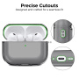 AhaStyle transparentný obal s karabínou pre AirPods Pro 3 - sivý