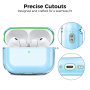 AhaStyle transparentný obal s karabínou pre AirPods Pro 3 - modrý