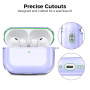 AhaStyle transparentný obal s karabínou pre AirPods Pro 3 - fialový