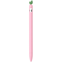Ochranný silikónový obal s lístočkami pre Apple Pencil 1. generácie - ružový