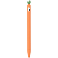 Ochranný silikónový obal s lístočkami pre Apple Pencil 1. generácie - oranžový