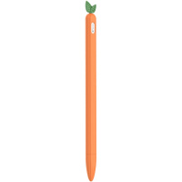 Ochranný silikónový obal s lístočkami pre Apple Pencil 2. generácie / Pro - oranžový