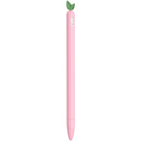 Ochranný silikónový obal s lístočkami pre Apple Pencil 2. generácie / Pro - ružový