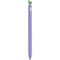 Ochranný silikónový obal s lístočkami pre Apple Pencil 2. generácie / Pro - fialový