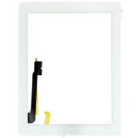 Predné dotykové sklo (touch screen) pre Apple iPad 3 – biely rámček