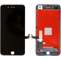 Refurbished Original náhradný LCD displej s dotykovým sklom a rámčekom pre Apple iPhone 8 Plus - čierny