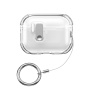 Priehľadný obal so zapínaním a karabínkou pre AirPods Pro 3 - číry