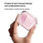Priehľadný obal so zapínaním a karabínkou pre AirPods Pro 3 - tmavofialový
