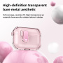 Priehľadný obal so zapínaním a karabínkou pre AirPods Pro 3 - tmavozelený