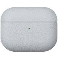 Ochranný kožený obal pre AirPods Pro 3 - sivý