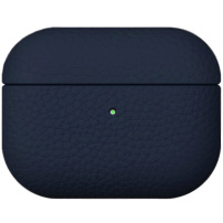 Ochranný kožený obal pre AirPods Pro 3 - tmavomodrý