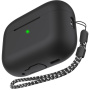 AhaStyle silikónové puzdro s pútkom pre AirPods Pro 3 - čierne