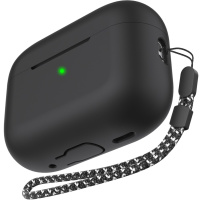 AhaStyle silikónové puzdro s pútkom pre AirPods Pro 3 - čierne