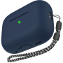 AhaStyle silikónový obal s pútkom pre AirPods Pro 3 - tmavomodrý