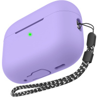 AhaStyle silikónový obal s pútkom pre AirPods Pro 3 - fialový