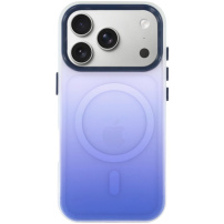Ochranný kryt s farebným prechodom a MagSafe pre iPhone 17 Pro Max - tmavomodrý