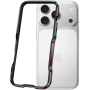 Luphie ochranný kovový rámček pre iPhone 17 Pro - čiernočervený