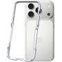 Luphie ochranný kovový rámček pre iPhone 17 Pro Max - strieborný