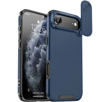 Matný kryt s posuvnou krytkou kamery pre iPhone Air - tmavomodrý