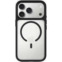 Matný kryt s farebným rámčekom a MagSafe pre iPhone 17 Pro Max - čierny
