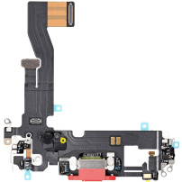 Nabíjací a audio flex konektor pre Apple iPhone 12 - červená