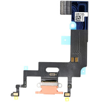 Nabíjací a audio flex konektor pre Apple iPhone XR - korálovo červená