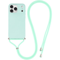 Ochranný kryt so šnúrkou pre iPhone 17 Pro - azúrový