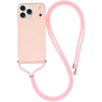 Ochranný kryt so šnúrkou pre iPhone 17 Pro - ružový