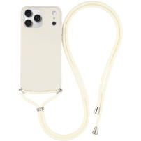 Ochranný kryt so šnúrkou pre iPhone 17 Pro - béžový