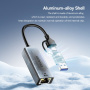 ESSAGER 2v1 ethernet redukcia - RJ45 na USB-C / USB-A - sivá