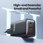 Toocki TCT65 rýchlonabíjací adaptér s portmi 2x USB-C / USB-A - 65W - biely