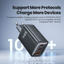 Toocki TCT65 rýchlonabíjací adaptér s portmi 2x USB-C / USB-A - 65W - biely