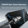 ESSAGER ES-CC21 autonabíjačka s portmi USB-C / USB-A - 45W - čierna