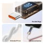 ESSAGER Crystal Clear pletený nabíjací a dátový kábel - USB-A na USB-C - 2 m - modrofialový