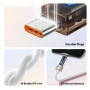 ESSAGER Crystal Clear opletený nabíjací a dátový kábel - USB-C na USB-C - 1 m - hnedý