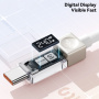 ESSAGER Crystal Clear pletený nabíjací a dátový kábel - USB-C na USB-C - 2 m - hnedý