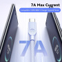 ESSAGER ES-X73 opletaný nabíjací a dátový kábel - USB-A na USB-C - 2 m - mentolovofialový