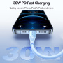 JOYROOM S-A59 nabíjací a dátový kábel - USB-C na Lightning - 1,2 m - oranžový