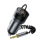 ESSAGER ES-CC20 Bluetooth FM transmitter do auta s portmi USB-C / USB-A a káblom 3,5 mm jack - 35W - sivý