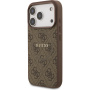 Guess 4G Farebný krúžok kryt s MagSafe pre iPhone 17 Pro - hnedý