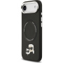 Karl Lagerfeld Karl a Choupette hlavy a špendlíky kryt s MagSafe pre iPhone Air - čierny