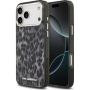 Karl Lagerfeld IML Leopard kryt s MagSafe pre iPhone 17 Pro Max - šedý