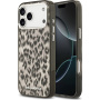 Karl Lagerfeld IML Leopard kryt s MagSafe pre iPhone 17 Pro Max - hnedý