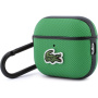 Lacoste obal s nášivkou s krokodílím logom a piké vzorom pre AirPods Pro 3 - zelený