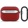 Lacoste Petit Pique Croc Logo Patch obal s karabínou pre AirPods Pro 3 - červený