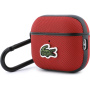 Lacoste Petit Pique Croc Logo Patch obal s karabínou pre AirPods Pro 3 - červený