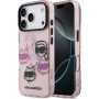 Karl Lagerfeld IML Viacfarebné hlavy K&CH kryt pre iPhone 17 Pro - ružový
