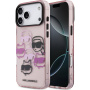 Karl Lagerfeld IML s viacerými motívmi K&CH Hlavy kryt pre iPhone 17 Pro Max - ružový