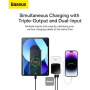 Baseus QPow Pro powerbanka s integrovaným káblom Lightning a portami USB-C / USB-A - 10 000 mAh - biela